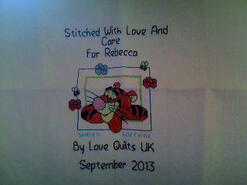 Cross stitch square for Rebecca P's quilt