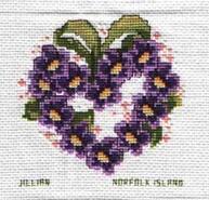 Cross stitch square for Milly P's quilt