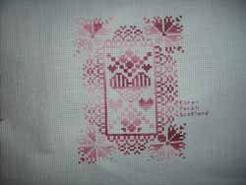 Cross stitch square for Milly P's quilt