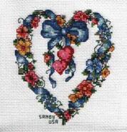 Cross stitch square for Milly P's quilt