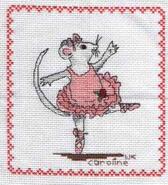 Cross stitch square for Poppy's quilt
