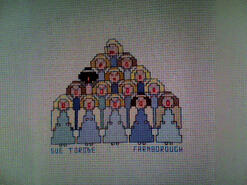 Cross stitch square for Kennedy J's quilt