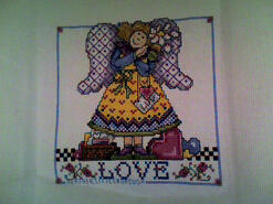 Cross stitch square for Kennedy J's quilt