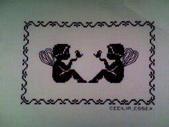 Cross stitch square for Kennedy J's quilt