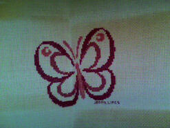 Cross stitch square for Katie J's quilt