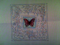 Cross stitch square for Katie J's quilt