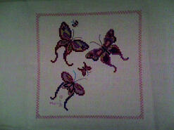 Cross stitch square for Ella B's quilt