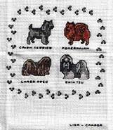 Cross stitch square for Alice P's quilt