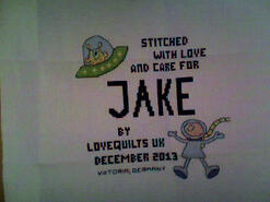 Cross stitch square for Jake S's quilt