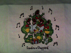 Cross stitch square for Toby O's quilt