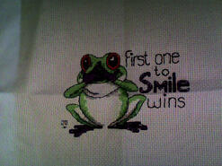 Cross stitch square for Toby O's quilt