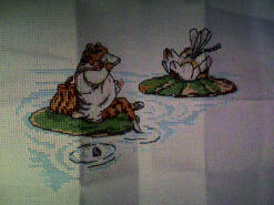 Cross stitch square for Toby O's quilt