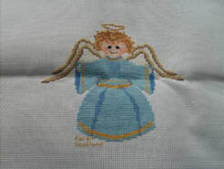 Cross stitch square for Lilly May T's quilt