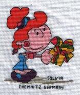 Cross stitch square for Leah W's quilt
