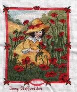 Cross stitch square for Laura W's quilt