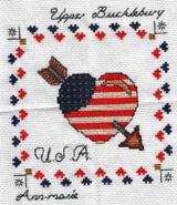 Cross stitch square for Toni C's quilt