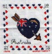 Cross stitch square for Toni C's quilt