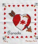Cross stitch square for Toni C's quilt