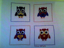 Cross stitch square for Grady-Finn's quilt