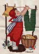 Cross stitch square for Leah W's quilt