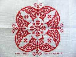 Cross stitch square for Rhea T's quilt