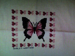 Cross stitch square for Scarlett B's quilt