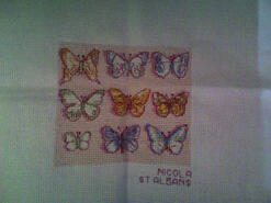 Cross stitch square for Scarlett B's quilt