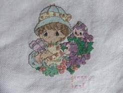 Cross stitch square for Leah W's quilt