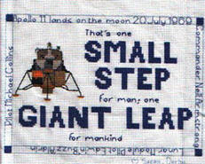 Cross stitch square for Leon's quilt