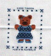 Cross stitch square for Archie J's quilt