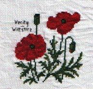 Cross stitch square for Alana B's quilt