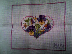 Cross stitch square for Alana B's quilt