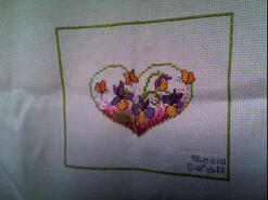 Cross stitch square for Alana B's quilt