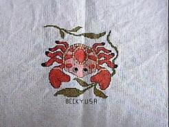 Cross stitch square for Isla W's quilt
