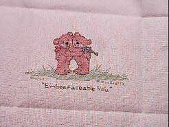 Cross stitch square for Jenson O's quilt