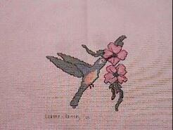 Cross stitch square for (QUILTED) Birds's quilt