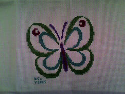 Cross stitch square for Isabella Grace H's quilt