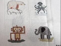 Cross stitch square for Alfie A's quilt