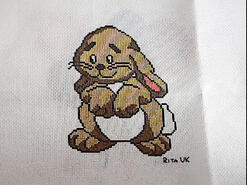 Cross stitch square for (QUILTED) Animals's quilt