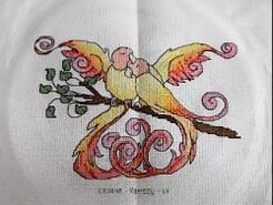 Cross stitch square for (QUILTED) Birds's quilt