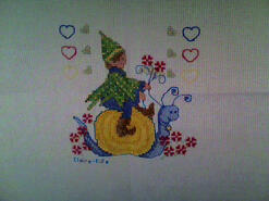 Cross stitch square for Seren T's quilt