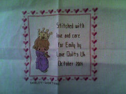 Cross stitch square for Emily S's quilt