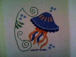 Cross stitch square for Lewis C 2's quilt