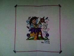 Cross stitch square for Evie-Rose's quilt