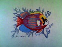 Cross stitch square for Lewis C 2's quilt