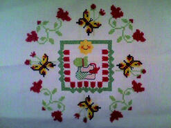 Cross stitch square for Hannah M's quilt
