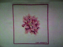 Cross stitch square for Isabel Rose C's quilt