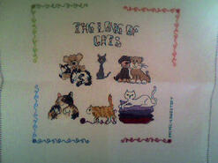 Cross stitch square for Lola's quilt