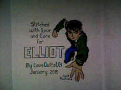 Cross stitch square for Elliot S's quilt