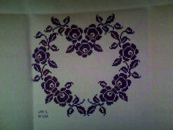 Cross stitch square for Isabelle C's quilt